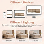 110 Modular Sectional Sofa, L-Shape Sofa with USB and Type-C Charger