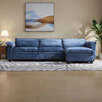 120.1 Chenille L-Shaped Modular Sectional Sofa with Ottoman, 3-Seater Cloud Couch with 22.4 Deep Seats & High-Resilience Foam