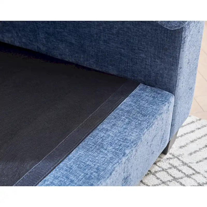 120.1 Chenille L-Shaped Modular Sectional Sofa with Ottoman, 3-Seater Cloud Couch with 22.4 Deep Seats & High-Resilience Foam