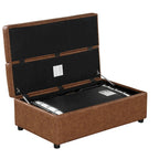 Roomfitters Twin Size Folding Ottoman Sleeper Bed with Mattress, Compact Convertible Guest Bed for Living Room