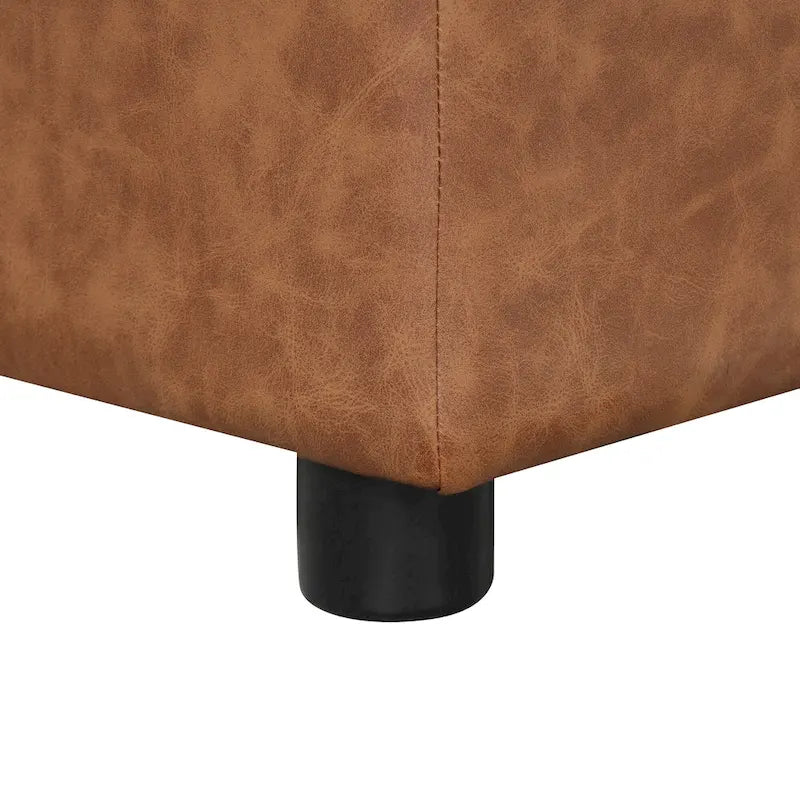 Roomfitters Twin Size Folding Ottoman Sleeper Bed with Mattress, Compact Convertible Guest Bed for Living Room