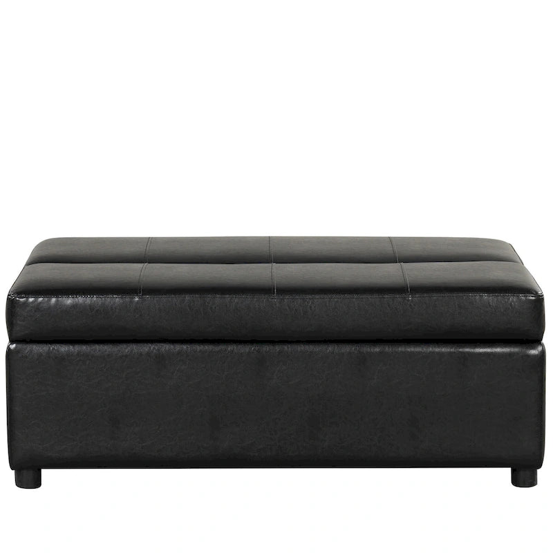 Roomfitters Twin Size Folding Ottoman Sleeper Bed with Mattress, Compact Convertible Guest Bed for Living Room