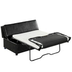 Roomfitters Twin Size Folding Ottoman Sleeper Bed with Mattress, Compact Convertible Guest Bed for Living Room