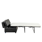 Roomfitters Twin Size Folding Ottoman Sleeper Bed with Mattress, Compact Convertible Guest Bed for Living Room