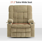 MCombo Dual Motor Power Lift Recliner Chair with Massage and Heat for Big People, Fabric R7891 (Large-Wide)