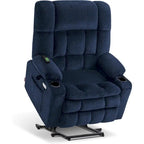 MCombo Dual Motor Power Lift Recliner Chair with Massage and Heat for Big People, Fabric R7891 (Large-Wide)
