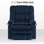 MCombo Dual Motor Power Lift Recliner Chair with Massage and Heat for Big People, Fabric R7891 (Large-Wide)