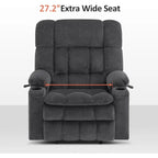 MCombo Dual Motor Power Lift Recliner Chair with Massage and Heat for Big People, Fabric R7891 (Large-Wide)