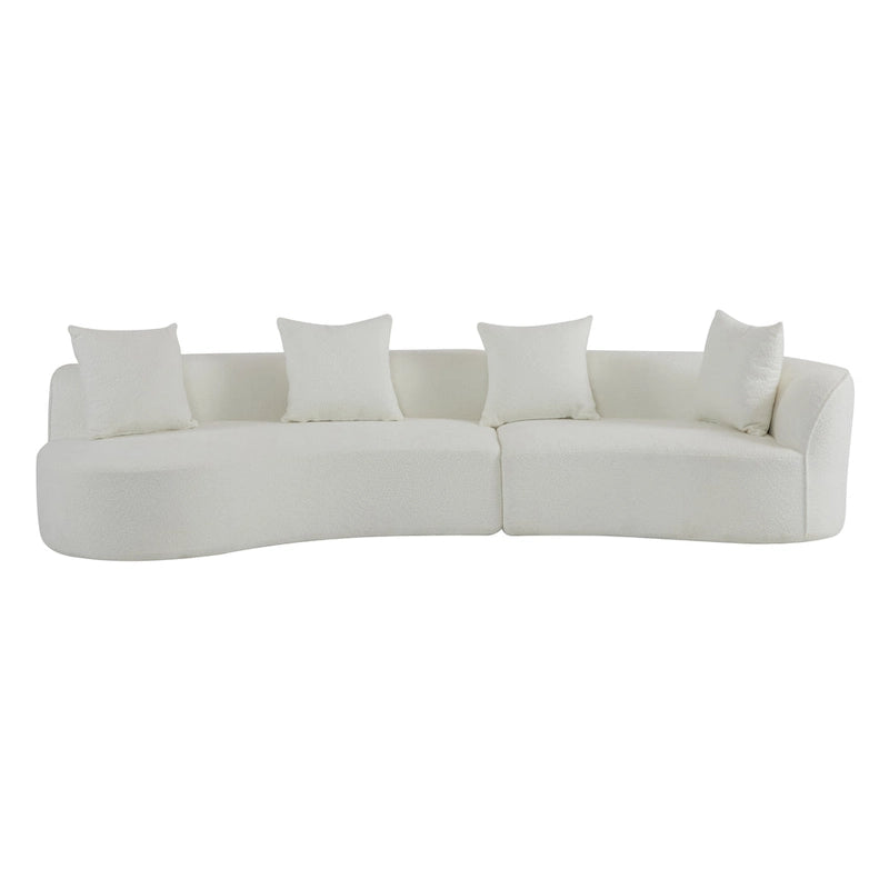 Christopher Knight Home - Linda Fabric Curved Sectional Sofa