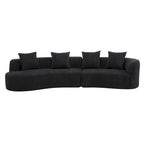 Christopher Knight Home - Linda Fabric Curved Sectional Sofa