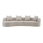 Christopher Knight Home - Linda Fabric Curved Sectional Sofa