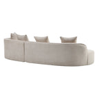 Christopher Knight Home - Linda Fabric Curved Sectional Sofa
