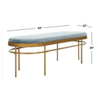 SAFAVIEH Omie Oval Bench - 63 x 22 x 20 - 63Wx22Dx20H