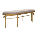 SAFAVIEH Omie Oval Bench - 63 x 22 x 20 - 63Wx22Dx20H