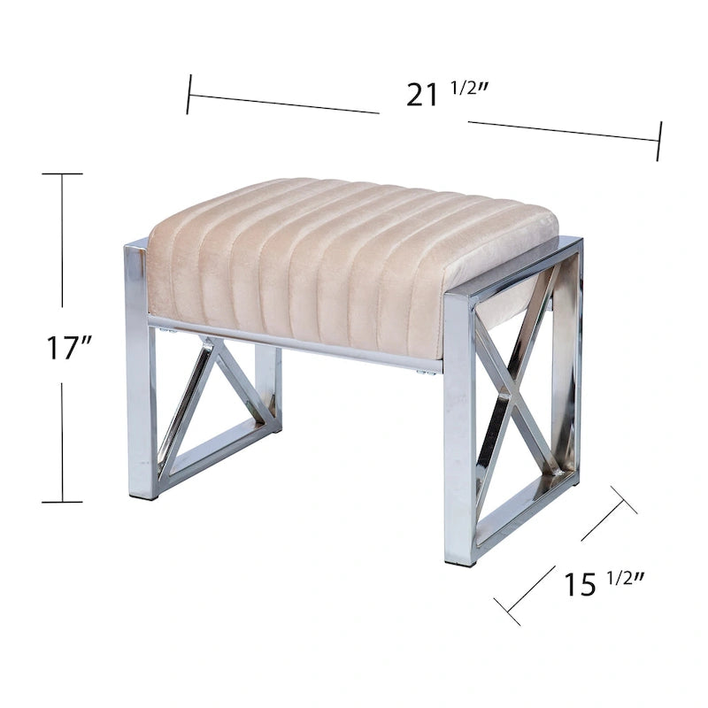 SEI Furniture Brent Fabric Ottoman