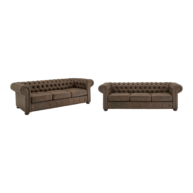 Gdansk Tufted Scroll Arm Chesterfield Sofa