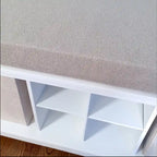 John Louis Home Solid Wood Entryway Bench with 4 Shoe Cubbies White