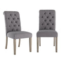 Krakova Tufted Rolled Back Parsons Chairs (Set of 2)