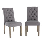 Krakova Tufted Rolled Back Parsons Chairs (Set of 2)