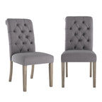 Krakova Tufted Rolled Back Parsons Chairs (Set of 2)
