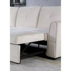 91-in. Velvet Reversible Convertible Storage Sectional/Sofa Sleeper