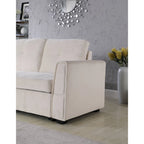 91-in. Velvet Reversible Convertible Storage Sectional/Sofa Sleeper