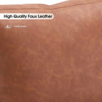 MCombo Modern Accent Chair with Upholstered Cushion, Faux Leather HQ304