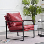 MCombo Modern Accent Chair with Upholstered Cushion, Faux Leather HQ304