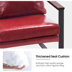 MCombo Modern Accent Chair with Upholstered Cushion, Faux Leather HQ304