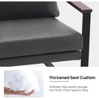 MCombo Modern Accent Chair with Upholstered Cushion, Faux Leather HQ304