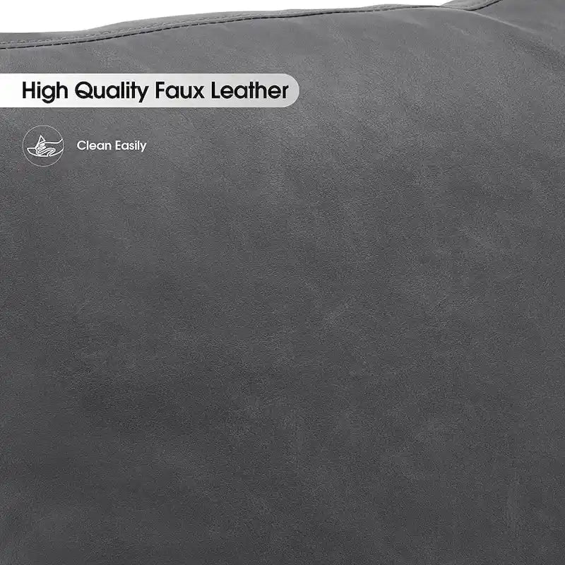 MCombo Modern Accent Chair with Upholstered Cushion, Faux Leather HQ304