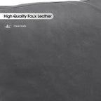 MCombo Modern Accent Chair with Upholstered Cushion, Faux Leather HQ304