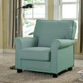 Charmayne Transitional Linen Padded Chair with Rolled Arms by Furniture of America