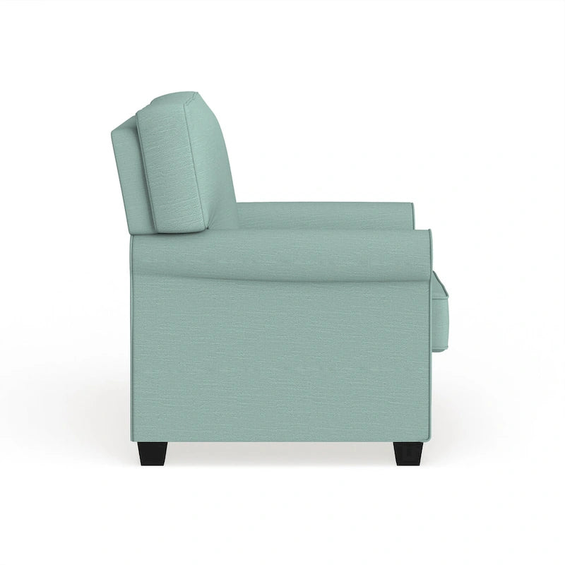 Charmayne Transitional Linen Padded Chair with Rolled Arms by Furniture of America