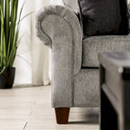 Mecia Transitional Chenille Rolled Arms 2-Piece Sofa Set by Furniture of America