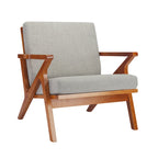 Porthos Home Clia Fabric Accent Chair with Rubberwood Frame, Removable Cushions