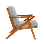 Porthos Home Clia Fabric Accent Chair with Rubberwood Frame, Removable Cushions