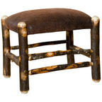Hickory Log Footstool