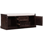 Storage Bench with 2 Drawers and 2 Cabinets