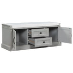 Storage Bench with 2 Drawers and 2 Cabinets