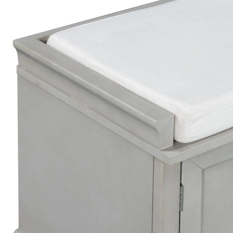 Storage Bench with 2 Drawers and 2 Cabinets