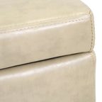 York Upholstered Quilted Stitched Flip-Top Storage Bench