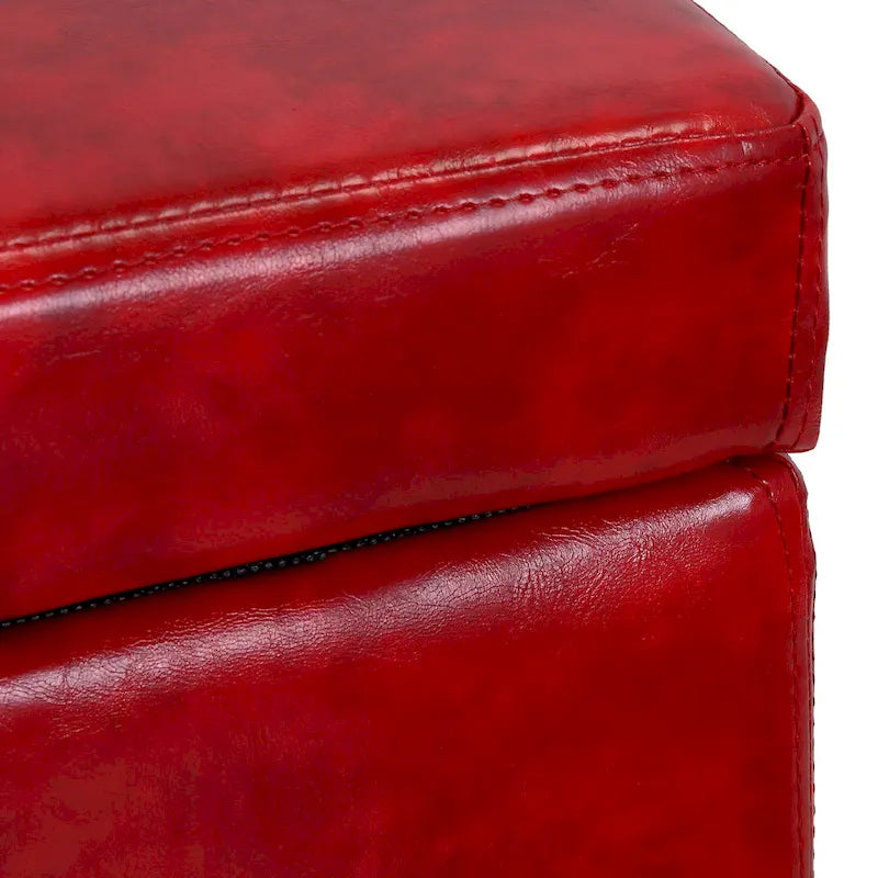 York Upholstered Quilted Stitched Flip-Top Storage Bench