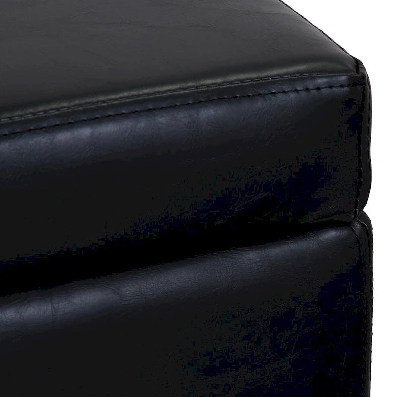York Upholstered Quilted Stitched Flip-Top Storage Bench