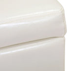 York Upholstered Quilted Stitched Flip-Top Storage Bench