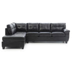 Gallant 111 in. W 2-piece Faux Leather L Shape Sectional Sofa - 78L x 111W x 32H
