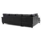 Gallant 111 in. W 2-piece Faux Leather L Shape Sectional Sofa - 78L x 111W x 32H