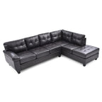 Gallant 111 in. W 2-piece Faux Leather L Shape Sectional Sofa - 78L x 111W x 32H