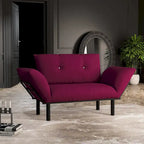 Haydar Extra-wide Modern Loveseat with Metal Legs