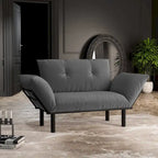 Haydar Extra-wide Modern Loveseat with Metal Legs
